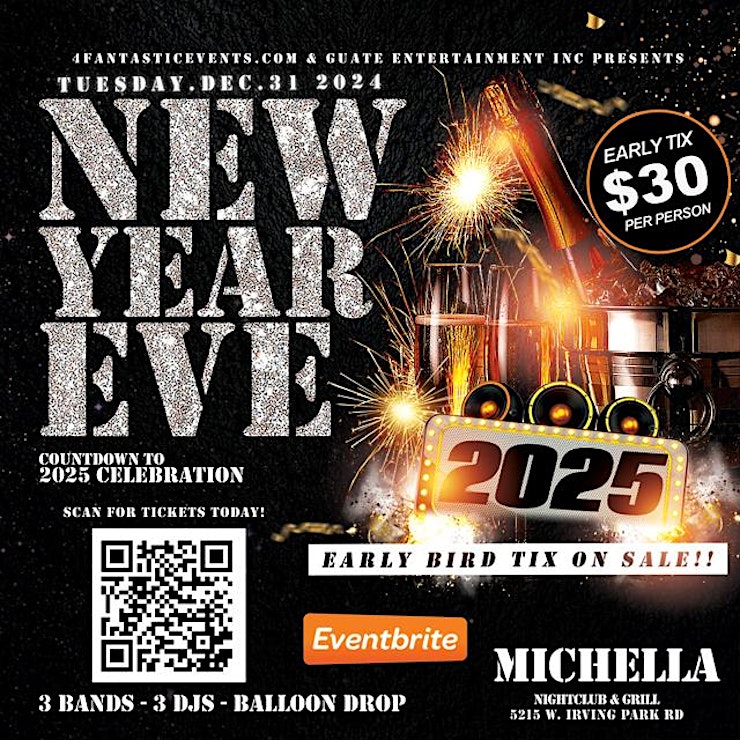 NEW YEARS EVE 2025 @ Michella’s (Early Bird Tix on sale!)