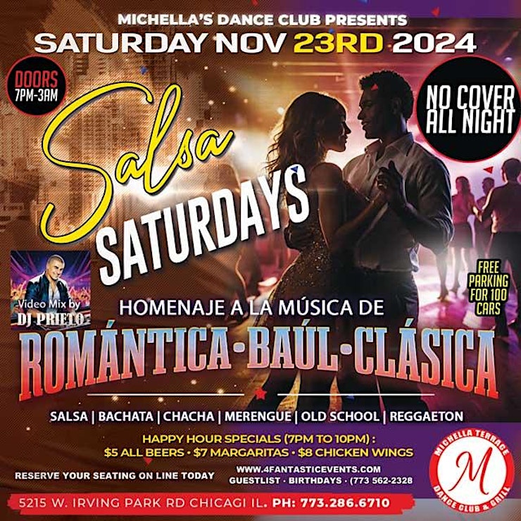 Salsa Saturday (Romántica, Baúl, Clásica) @ Michella’s Nightclub – No Cover